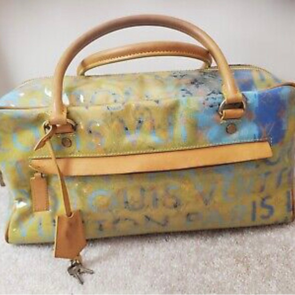 Authentic Louis Vuitton Prince Richard Yellow, Blue, Green Weekender PM Bag